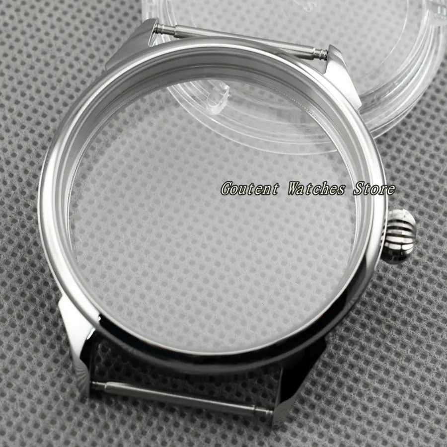 

Goutent 42mm Stainless Steel Wristwatch Polished Case Kit 6497/6498 Seagull ST36 Mechanical Watch
