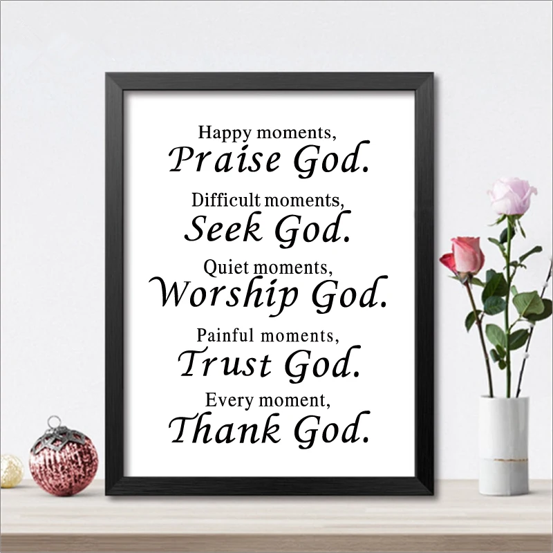 

Every Moment Thank God Bible Verse Posters And Prints Wall Art Canvas Painting Wall Pictures Home Christian Religious Wall Decor