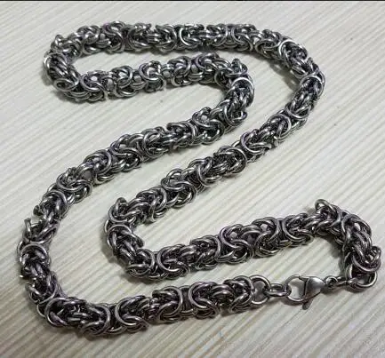 lanseis 1pcs men Cool necklace stainless steel chain 6mmx55mm