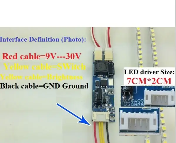 Pode Atualizar 27 27 Polegadas Ccfl Tela Lcd para Monitor Led 620 mm Led Kit Faixa Retroiluminação - Imagem 3
