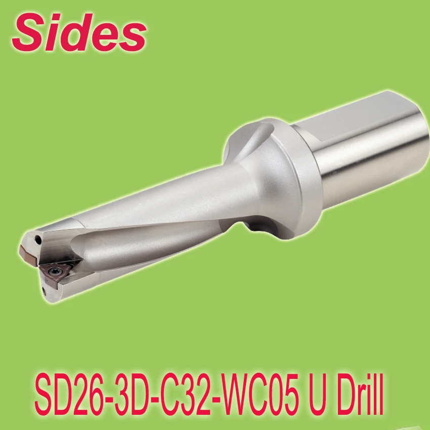 

Free Shiping U-drill 26mm 3D T-Max U Stack Drill Best Working On Blind Hole U Drill For WCMX050308 Drilling Inserts