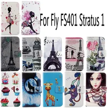AiLiShi красочный PU кожаный чехол с рисунком для Fly FS401 Stratus 1 книга-дизайн флип опционально Обложка с рисунком кожи
