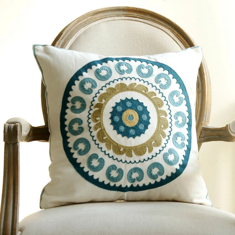 Buy 18" rustic style decorative throw pillows flower