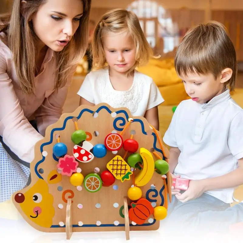 Фруктовый блок, деревянные игрушки, растягивающиеся бусины, безопасность окружающей среды, защита, оригинальность, детская игра, обучающая игрушка