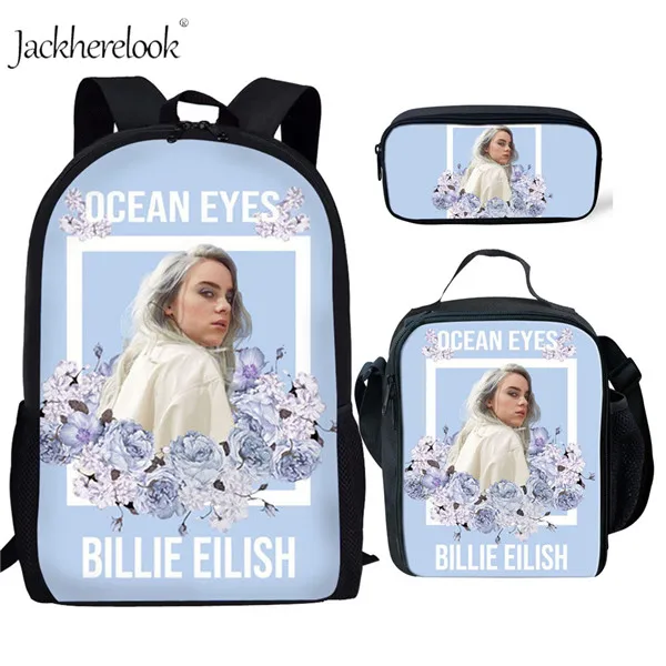 HK802CGK 3 шт./компл. Billie Eilish школьные сумки для подростков мальчиков и девочек хип-хоп детский школьный рюкзак раппер Женская Повседневная сумка детская книга Сумка - Цвет: HK802CGK