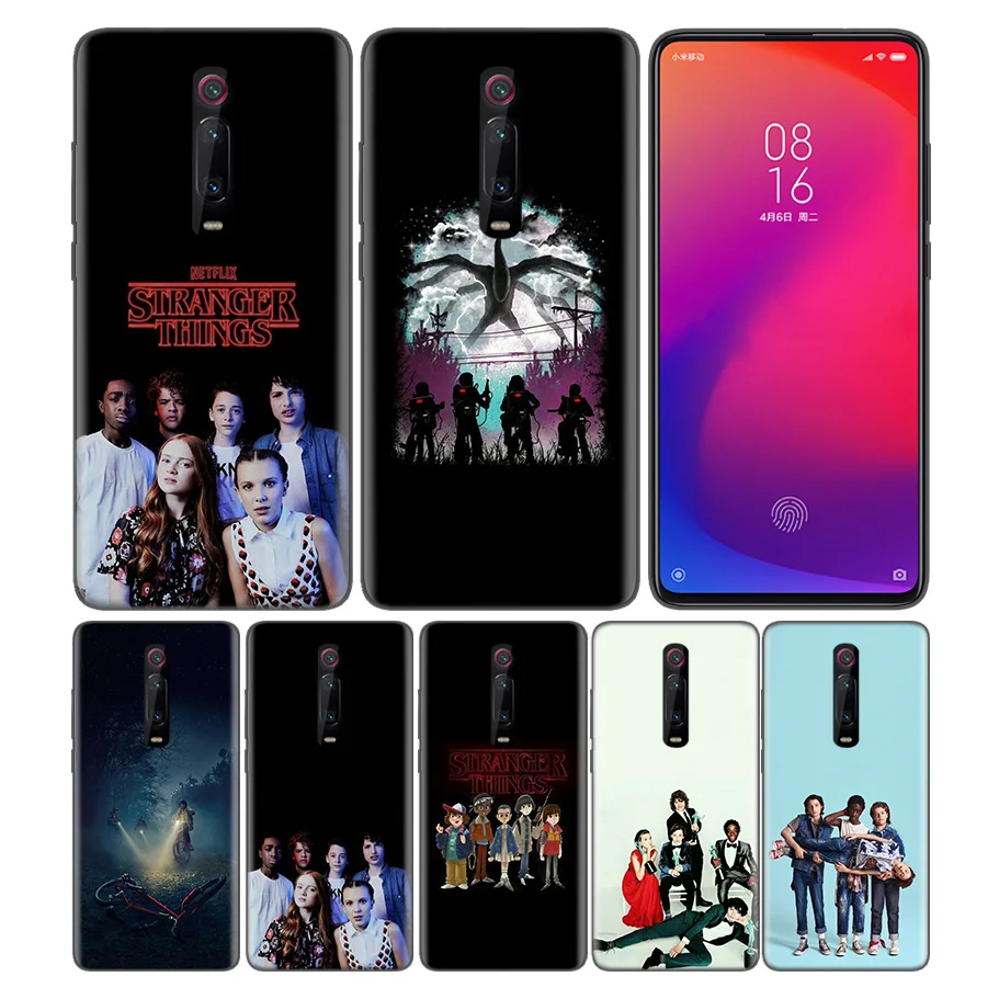 

Phone Pattern Black Rubber Soft Silicone Case Bag Cover for Redmi 7A Note 7 6 7S Y3 K20 Pro Core Shell Hot TV Stranger Things