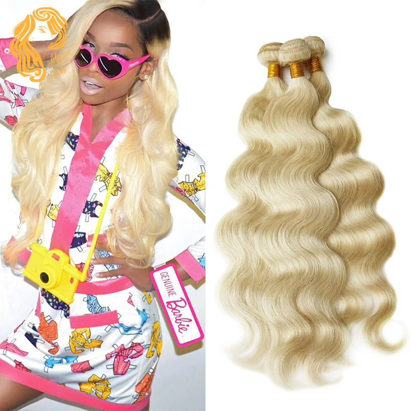 Honey Blonde Brazilian Hair Body Wave 3 Bundles Lot 613 Blonde Hair
