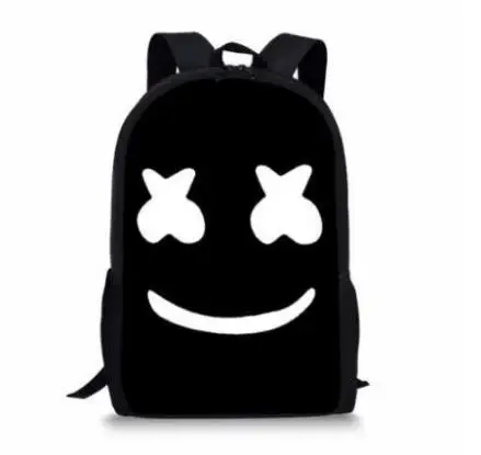 3d Printde Marshmello школьные ранцы для мальчиков и девочек, школьный рюкзак для детей, сумка для книг, mochila, поддержка costomze - Цвет: Picture color