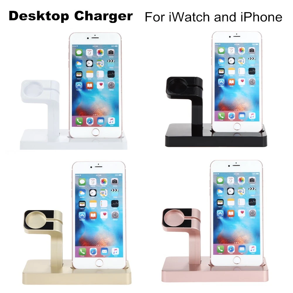 

SZYSGSD Portable 2 in 1 Charging Dock For Apple watch Charger Holder For iPhone 8 8 Plus charger Holder Stand Charging station