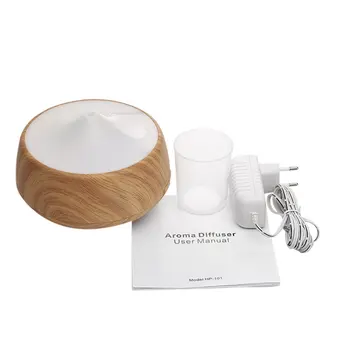 

Aromatherapy Essential Oil Diffuser 300ml Wood Grain Ultrasonic Cool Mist Quiet Humidifier With Colorful LED Light Changing