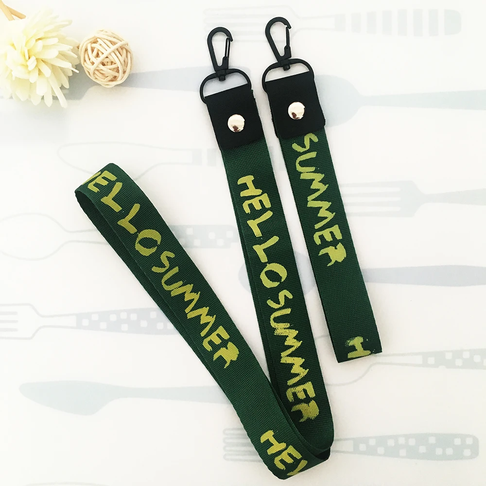 one pair green Cool Fashion Green Lanyards Straps Cellphone Holder Grip Ultra Soft Phone Holder Neck Wrist Straps Rope for ID Card Keys - Цвет: one pair green