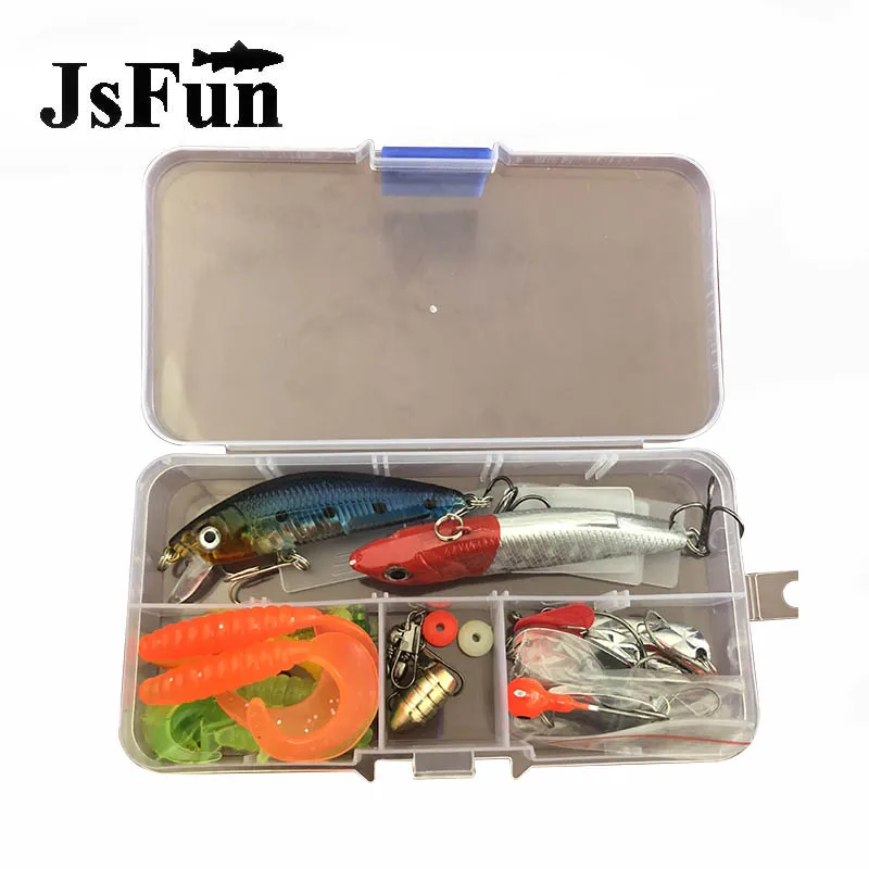 Fishing Lure Kit Set Metal Lure Soft Bait Plastic Lure Wobbler With
