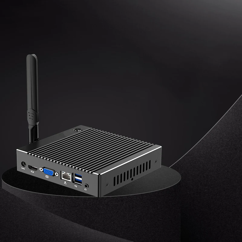 Multimedia Fanless Computer Windows 10 Intel J1900 Mini Pc VGA HDMI 1080p HD Video PC
