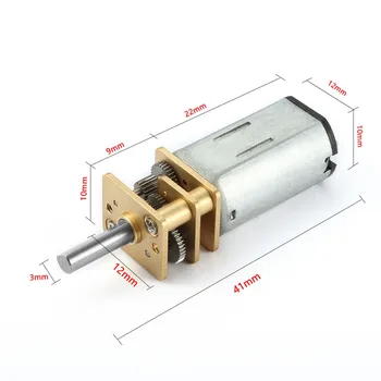 

EBOWAN smart car motor N30 Mini Micro metal geared 3v 6v 12v DC Motor
