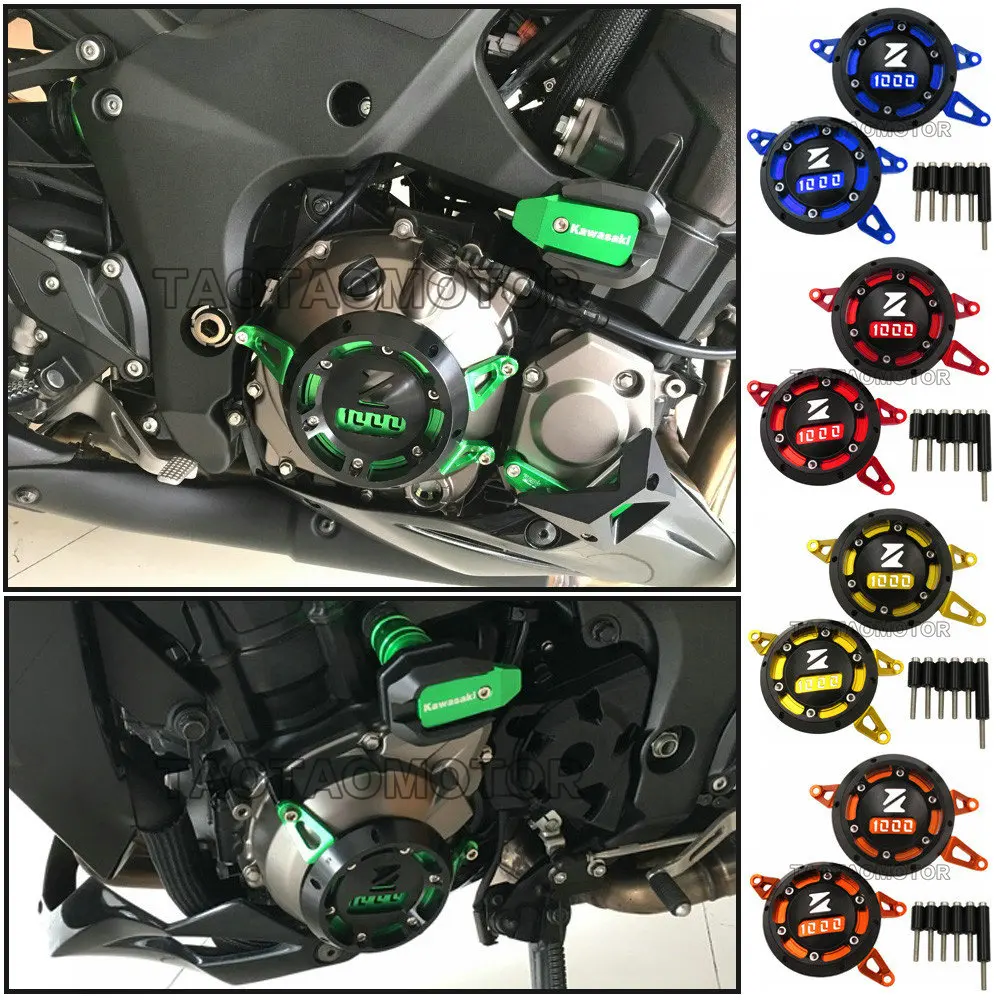 Billet Engine Stator Cover Clutch Protectors Fit Kawasaki Z1000 2014-2019 18 17