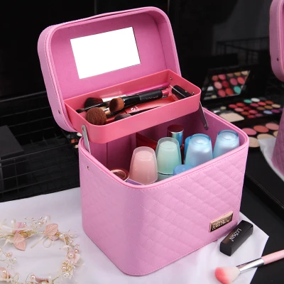 Cosmetic bag large capacity makeup bag for Makeup brush kits - Цвет: 4