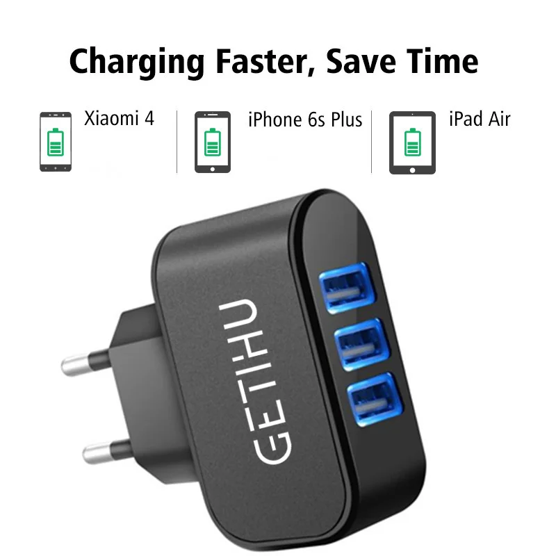 3 ports 2a usb eu charging mobile phone adapter dock wall charger cell for iphone 7 6s 6 5s 3 ports 2a usb eu charging mobile phone adapter dock wall charger cell for iphone 7 6s 6 5s