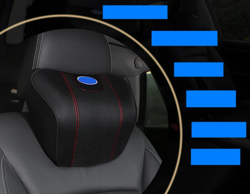 Us 42 66 21 Off Lsrtw2017 Real Leather Car Pillow Headrest Seat Lumbar For Subaru Forester Xv Legacy Outback Impreza 2000 2019 With Subaru Logo In