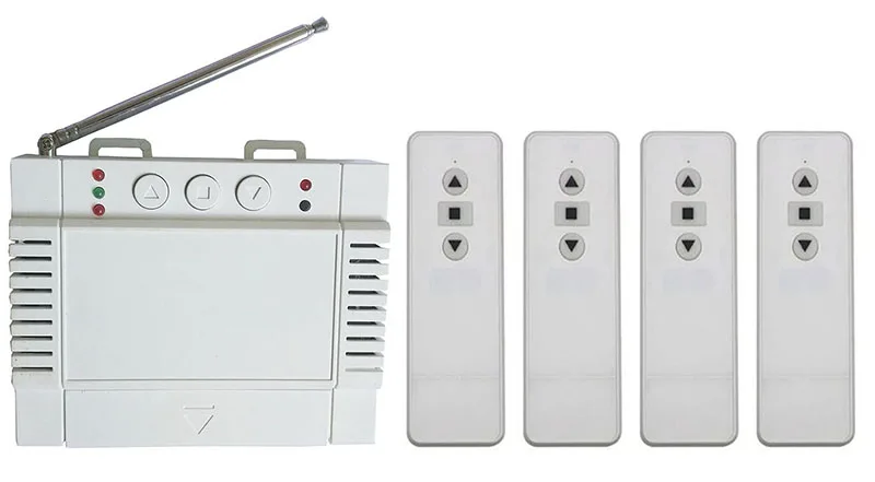 AC220V 250V 380V 2CH RF Wireless Remote Control Receiver+Transmitter shutters tubular motor garage door projection screen blinds |