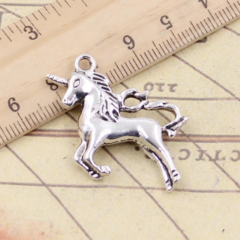 

5pcs Charms horse unicorn 39x27mm Tibetan Silver Plated Pendants Antique Jewelry Making DIY Handmade Craft