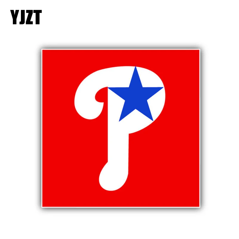 

YJZT 13CM*13CM Car Accessories Philadelphia P Flag Car Sticker Body Decal 6-1293