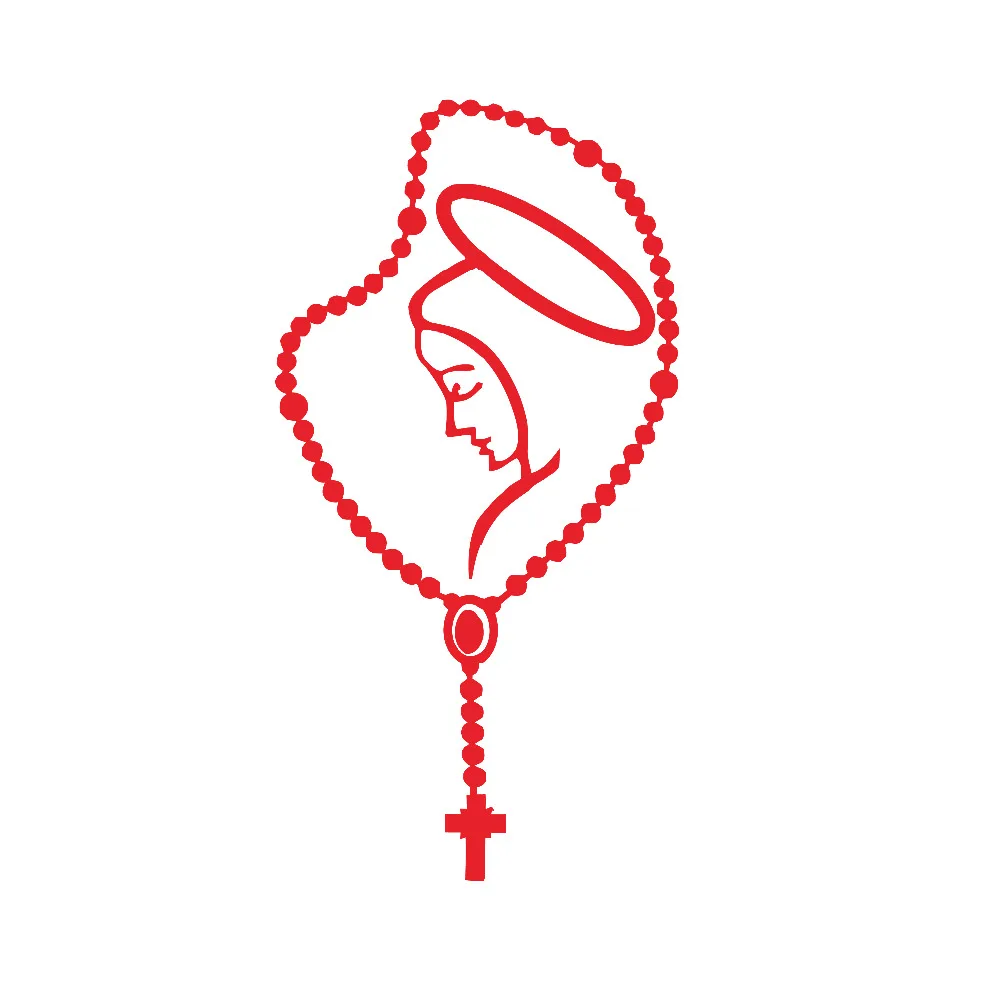 Четки Девы Марии Фатимы виниловые Католические наклейки на бампер для ноутбука наклейки католические Religous Virgen латинский Бог