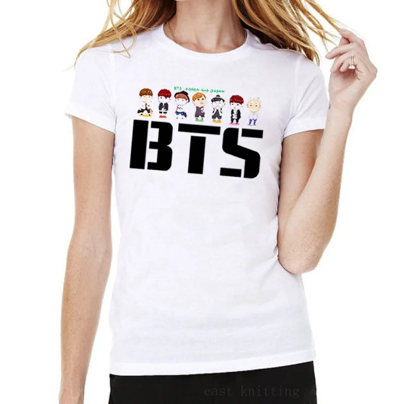 الكورية نمط فوج المحملة قميص فام Kawaii طباعة المتناثرة المرأة WhiteT قميص