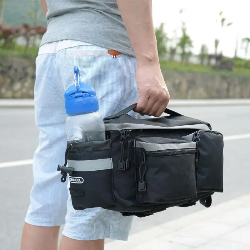 Perfect ROSWHEEL 6L Bicycle Rear Rack Shelf Bag Pannier Pack Shoulder Handbag MTB Bike Road Bicycle Rear Rack Bag 8