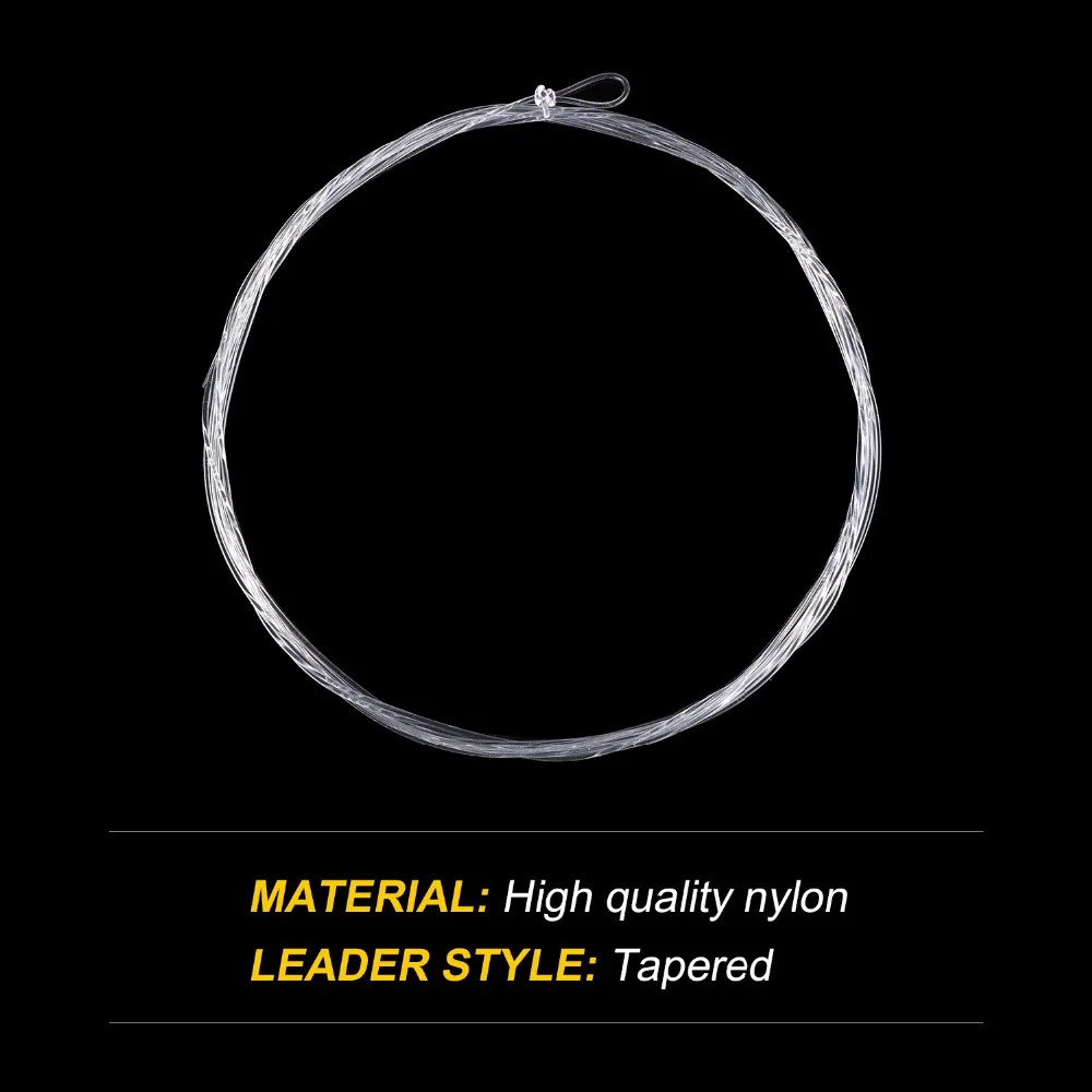 5 шт. прозрачная коническая леска для ловли нахлыстом 9 футов/2 74 м|tapered leader|fishing linefly
