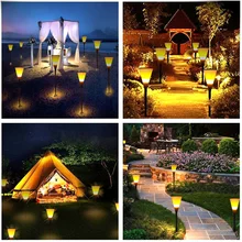 Солнечный свет пламени факела танцевальные Светильники LED с искусственным пламенем 96 светодиодов мерцающий факел пламени Открытый Солнечный свет для украшения сада