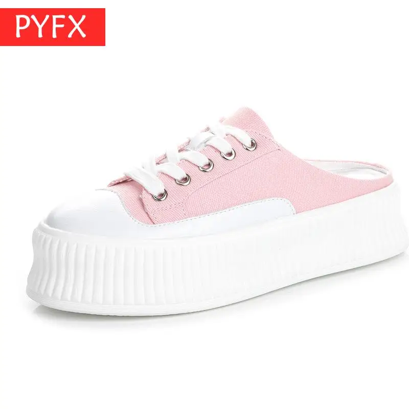 

2019 summer new women's canvas thick-bottomed round headband with light slippers Out of shape not easily Soft bottom shoes