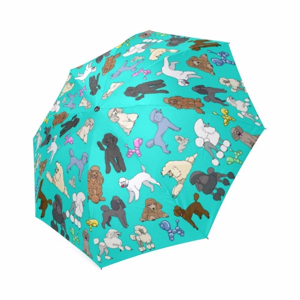 Зонт от пуделя Aqua на заказ, водонепроницаемый зонт от солнца и дождя, ткань, алюминий, высококачественный складной зонт