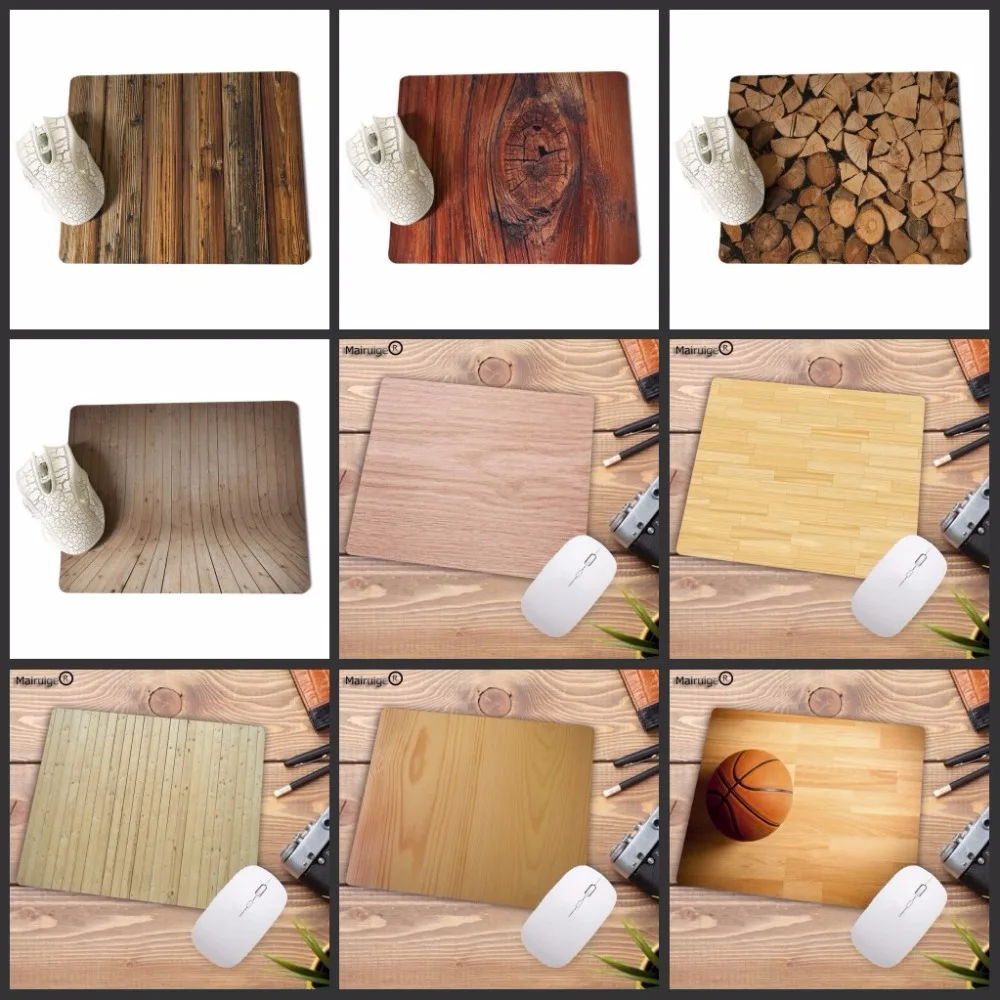 

Mairuige Custom Support Wooden Floor Computer Gaming Mouse Pad Mousepads Non-Skid Rubber Pad Speed Small 22X18CM Mouse Pad