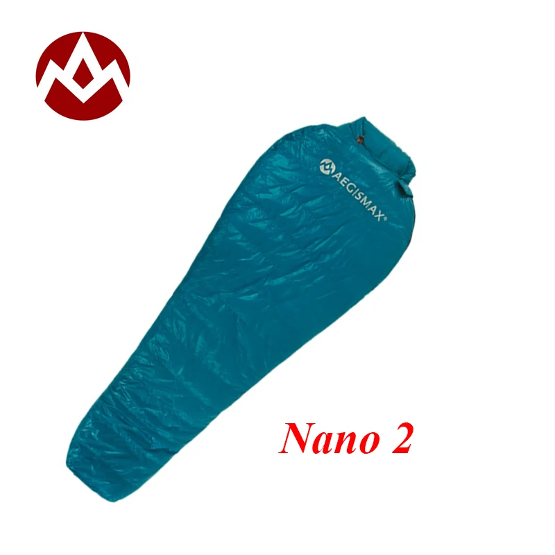 Aegismax Nano2 Открытый спальный мешок 95% белый гусиный пух сплайсинга Мумия Сверхлегкий Туризм Кемпинг 800 FP мини обновление теплый