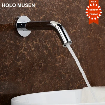 

Quality Brass AC/DC Power Supply Smart Control Touch Free Water Saving Automatic Infrared Sensor Wall Mount Sensor Faucet