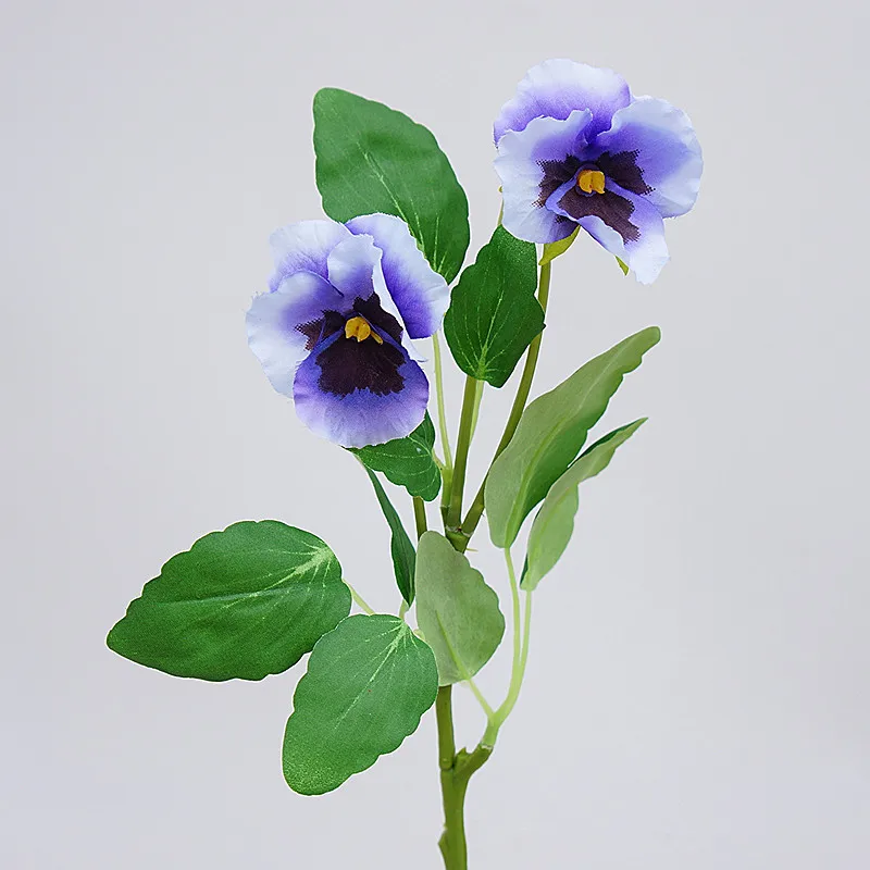 JAROWN Artificial Pansy Silk Flowers Moth Phalaenopsis Orchid Arrangement for Home Office Wedding Decoration (1)