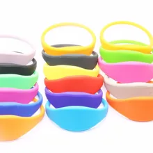 200 шт./лот водонепроницаемый rfid браслет 125 кГц EM4100 синий красный зеленый силиконовый браслет с идентификатором для плавательного Бассеина