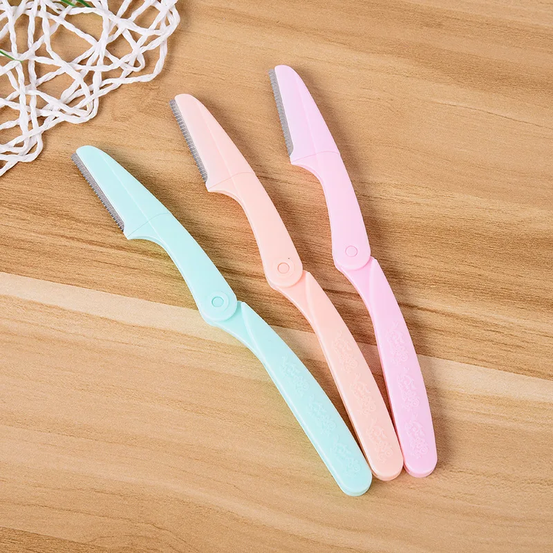 

1 Piece Plastic and Stainless Steel Eyebrow Razor Shaping Knife Facial Eye Hair Remover Trimmer Beauty Care Tool