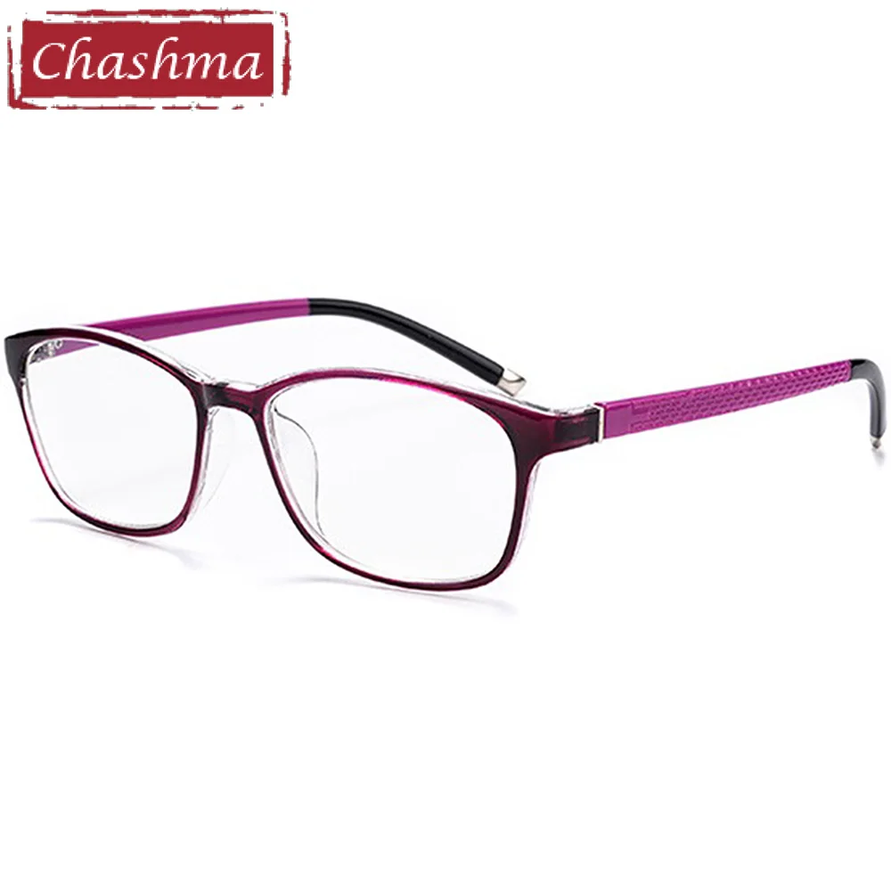 Чашма бренд оправа для очков для учащихся TR90 материал светильник гибкие оправы для очков для женщин и мужчин Свежий Простой дизайн очки для глаз - Цвет оправы: Purple