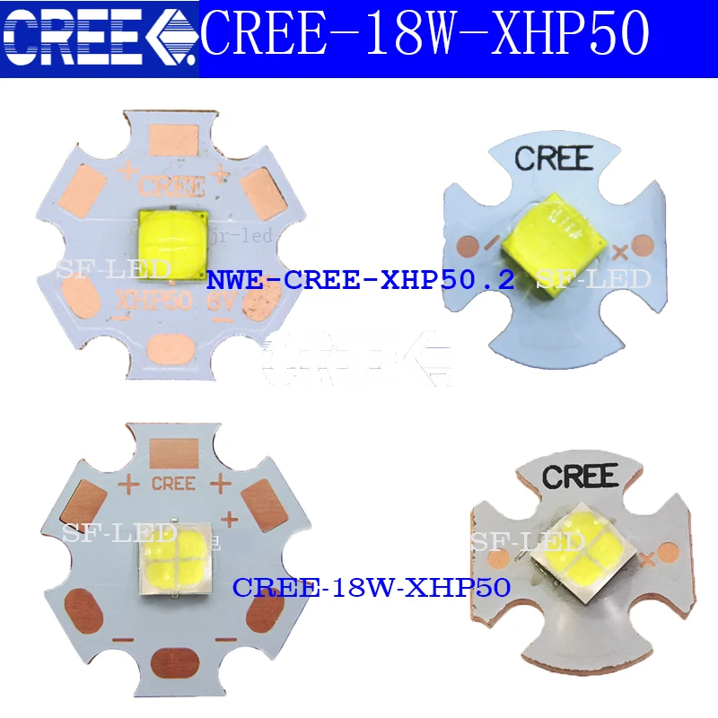 CREE XHP50 6500K XHP50.2 холодный белый Светодиодный диодный излучатель 6 в 12 В с 16 мм 20 Cooper