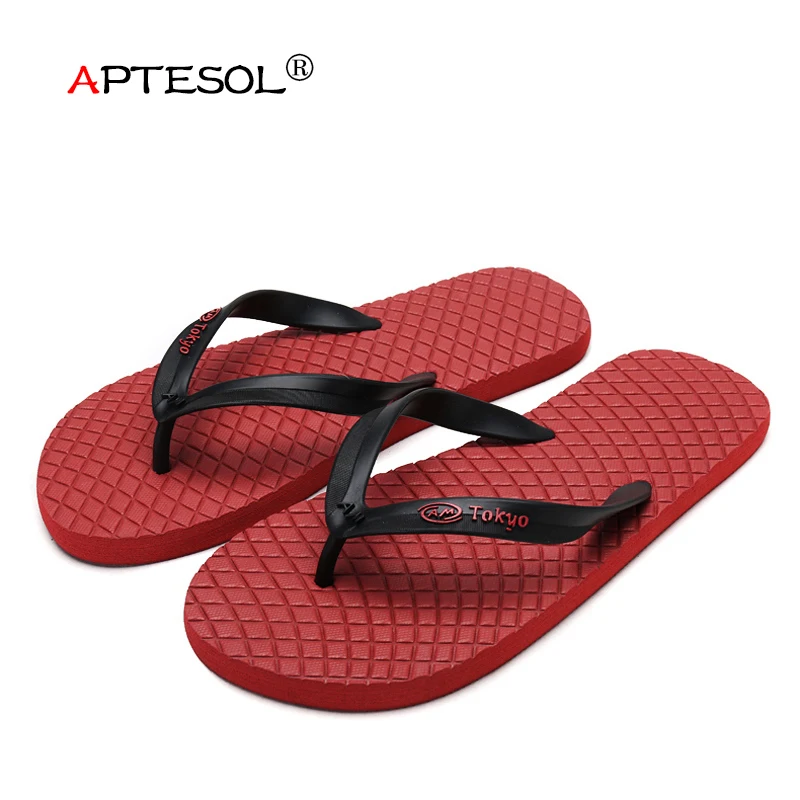 

APTESOL Men Summer Fashion EVA Slippers Lightweight Cool Water Flip Flops Men's Non-slip Casual Flat Outdoor Beach Shoe for Male