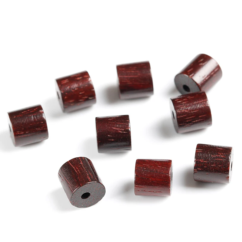 

50pcs/lot Buddhist Natural Red Sandalwood Beads Cylinder Barrel Wooden Beads charms for DIY Bracelets Necklace ,Handmade Gewel