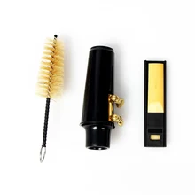 Embout de Saxophone Alto de haute qualité, avec capuchon, boucle en métal, étui à roseaux, brosse de nettoyage