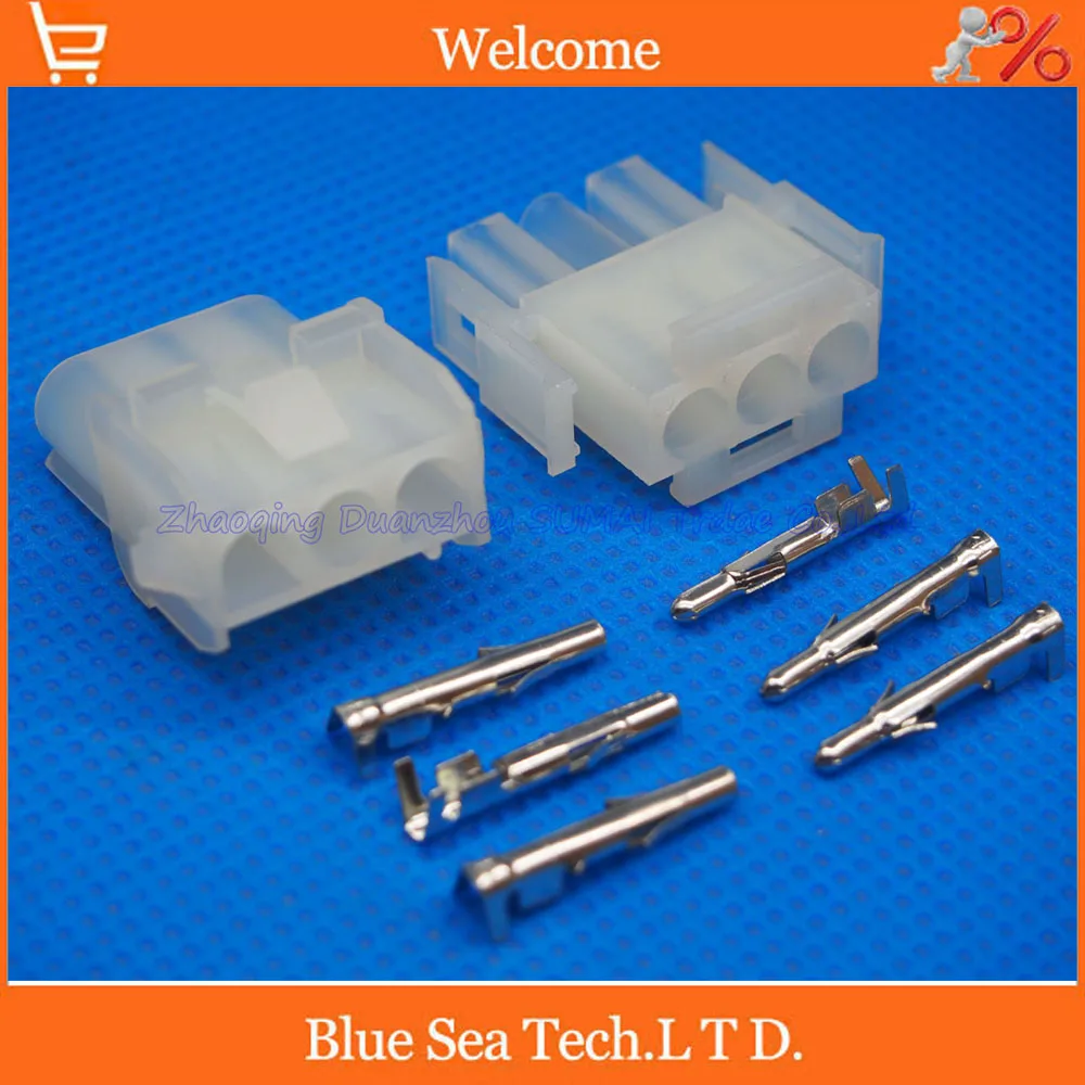 

63080 3 Pin/way 6.3mm pitch Electrical connector kit (Housing+Terminal) for car/boat/motorbike ect