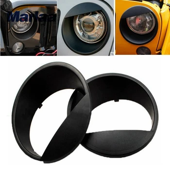 

Front Light Headlight Trim Covers ABS Angry Bird Style For JEEP Wrangler JK Sahara Sport Rubicon Unlimited X X-S Mountain Island