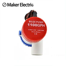 bilge pump 12v 1100gph MKBP-G1100-12 12VDC rule water pump used in boat seaplane motor homes houseboat
