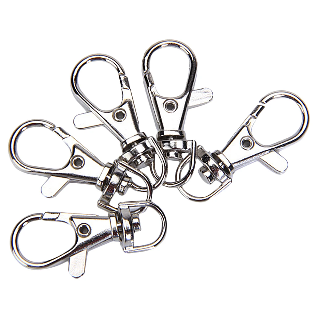 5pcs 5/16 Inch Swivel Trigger Snap Hooks for Key Chains Small Dog Leashes Hanging Crafts Silver