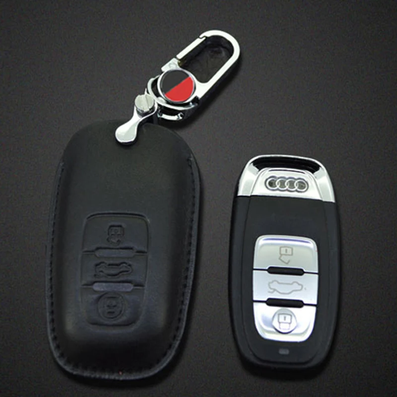 DABANSHANG Genuine Leather Car Key Case Holder Real Car Leather Key Bag
