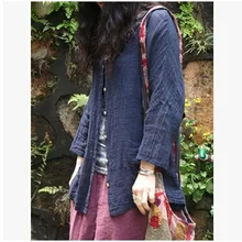 Product release in the spring of 2015, the original design of 100% cotton linen ms leisure shirt of loose big yards