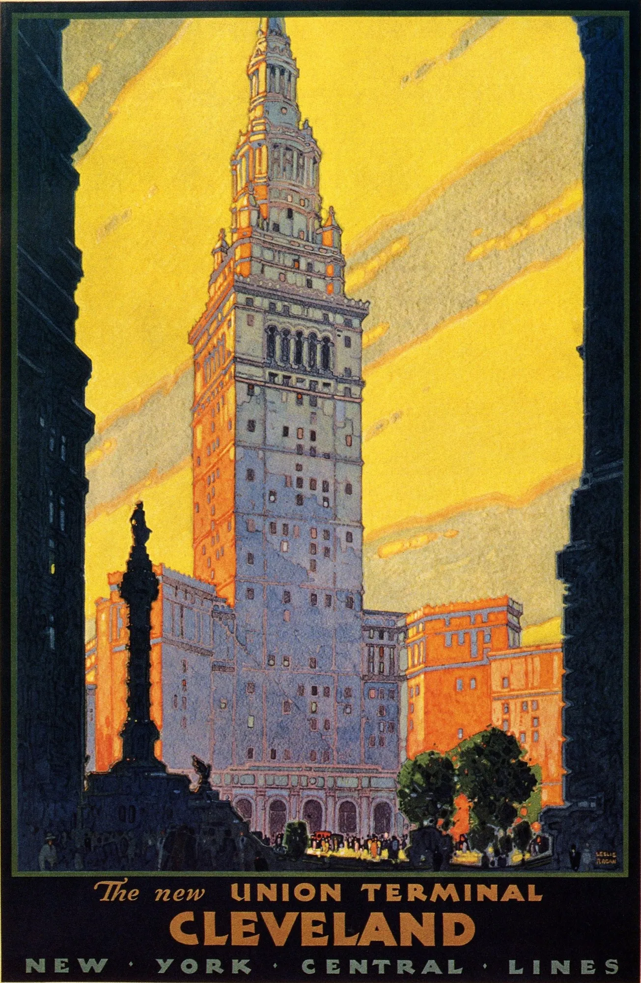 Vintage Advertising Poster To Visit Cleveland Classic Canvas Paintings Wall Posters Stickers Home Decor Gift | Дом и сад